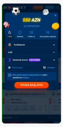 Mostbet-də hesabın qeydiyyatı üçün ətraflı təlimat