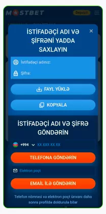 Mostbet-də hesabın qeydiyyatı üçün ətraflı təlimat