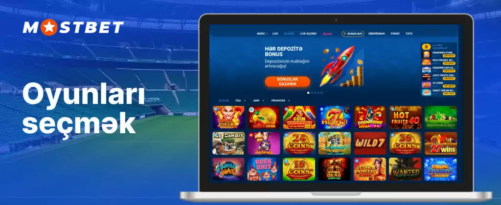 Platformada ən yaxşı oyun seçimi ilə Mostbet Azərbaycan kazino bölməsi